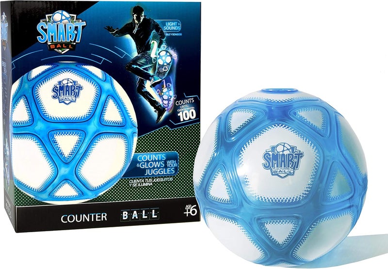 Smart Ball كرة ذكية سترايك سفير مع إضاءة وصوت (20.5 سم، أزرق/أبيض) - Image 2
