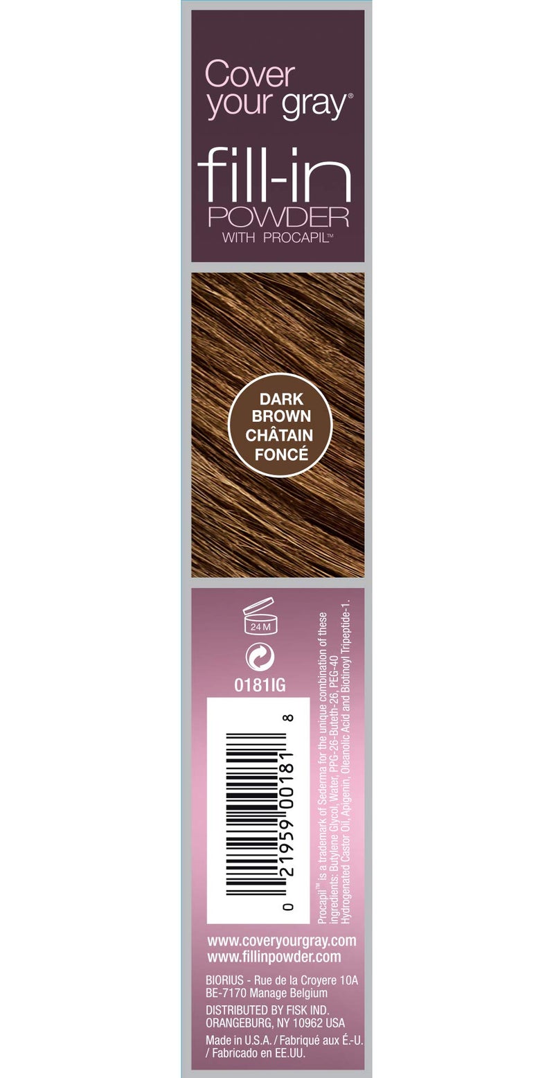 Cover Your Gray Fill In Powder - Dark Brown (Pack of 2) - Image 2