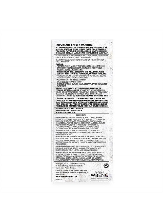 SPLAT Plum Siren Double Lift Permament Hair Dye Kit for Brunettes - Image 4