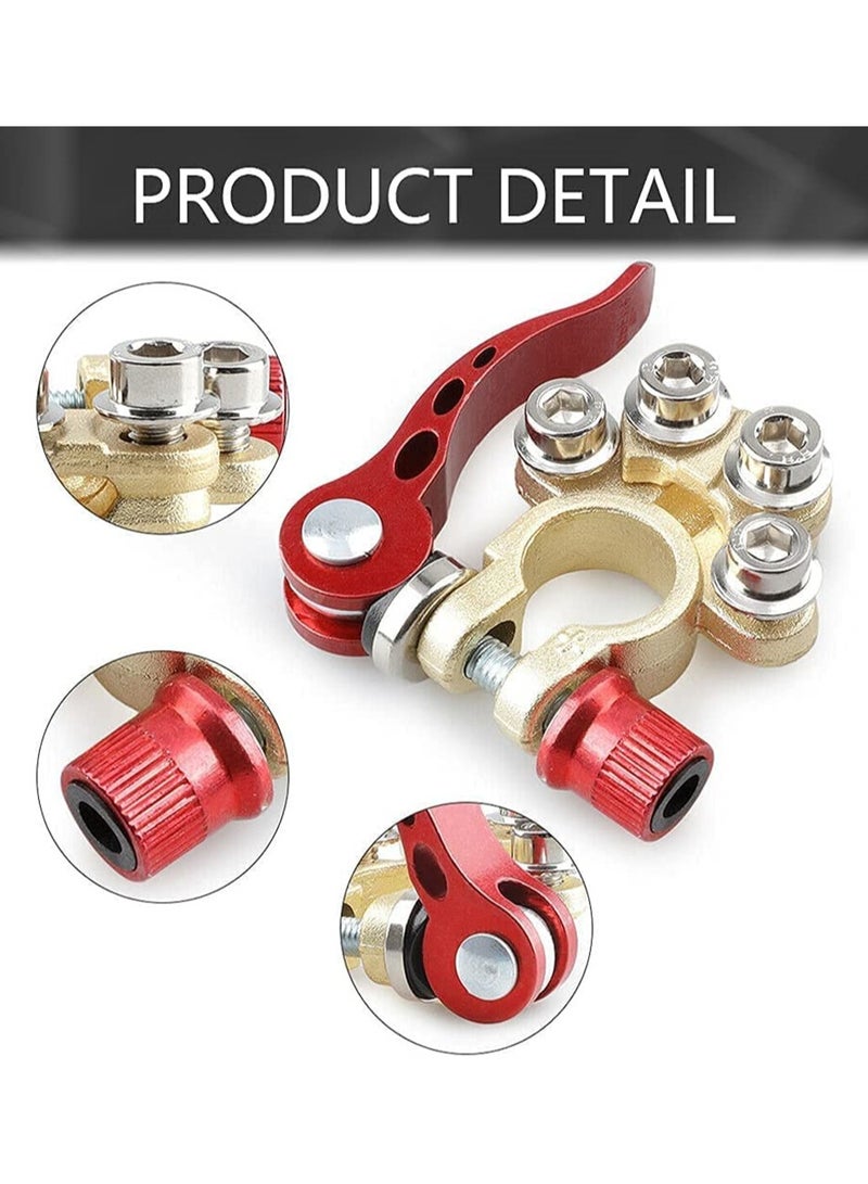 موصلات طرف بطارية السيارة سريعة الإطلاق 2 قطعة لنوع SAE JIS A إيجابي وسلبي - Image 1