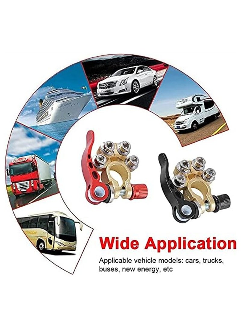 موصلات طرف بطارية السيارة سريعة الإطلاق 2 قطعة لنوع SAE JIS A إيجابي وسلبي - Image 5