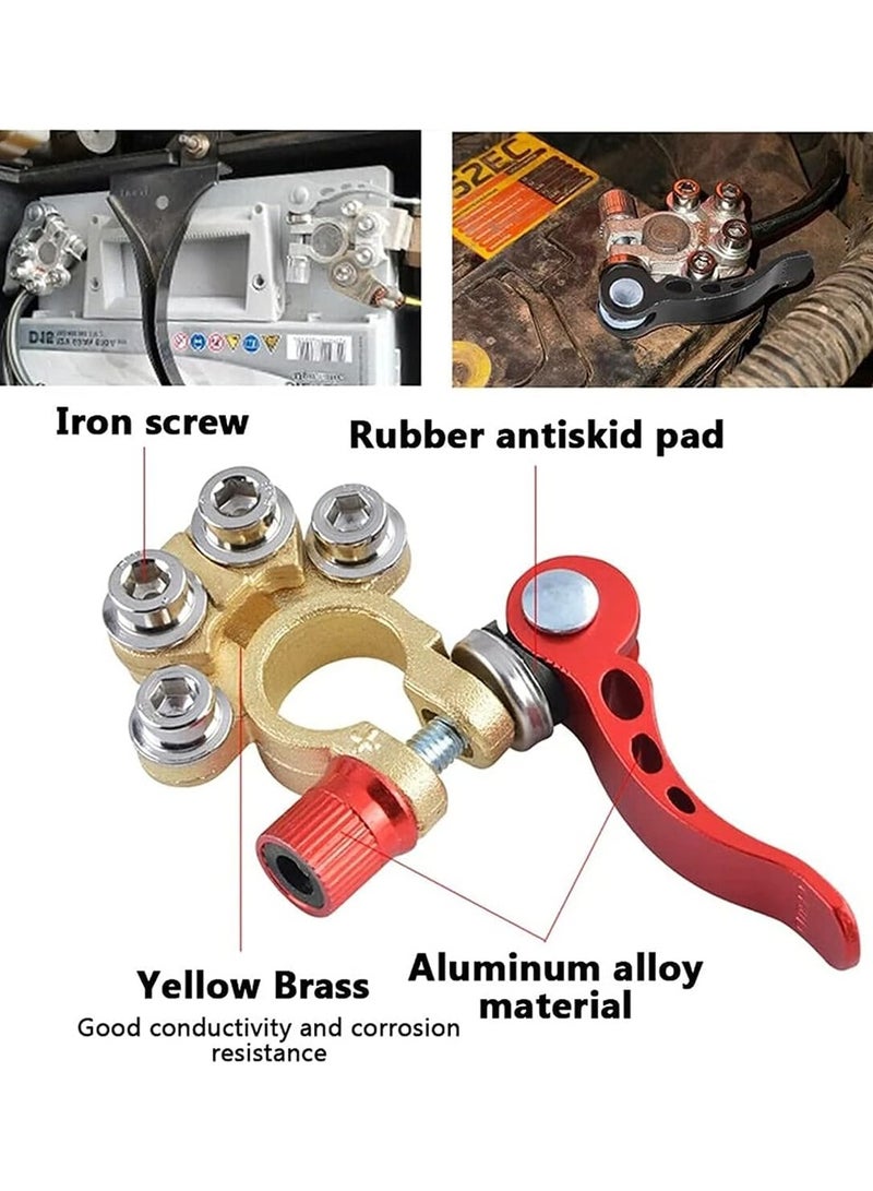 موصلات طرف بطارية السيارة سريعة الإطلاق 2 قطعة لنوع SAE JIS A إيجابي وسلبي - Image 3