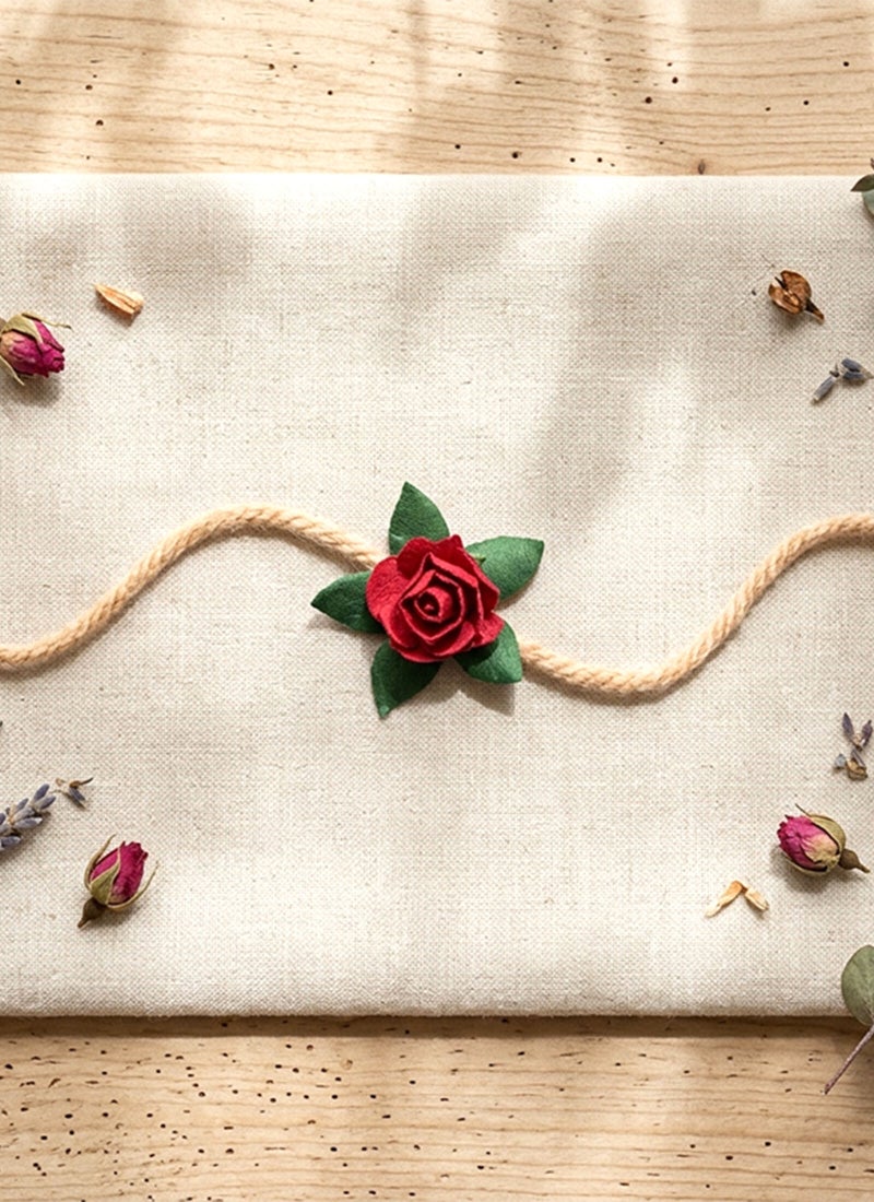 Madhoor Eco-Friendly Plantable Rose Flower Rakhi for Brother & Raksha Bandhan Gifting, 1 Piece - Image 1