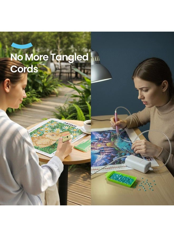 ARTDOT Electric Diamond Art Vacuum Pen Kits for adults, Wireless Pen as Diamond Painting Accessories and Tools - Image 4