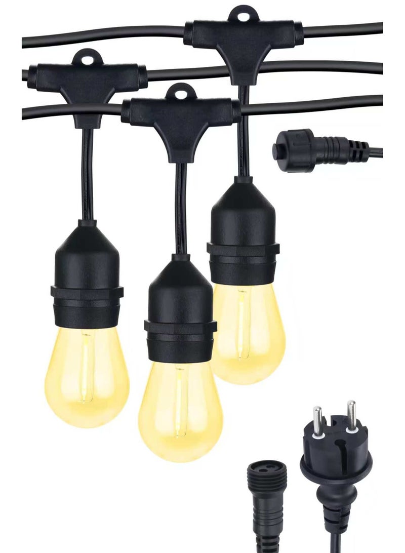Smart Rahah Solar Powered Outdoor  String Lights, 10 meter solar garden lights, 15 LED patio lights, UV-resistant outdoor lighting, IP65 weatherproof lights, solar-powered decor, 1200mAh solar lights  - Image 1