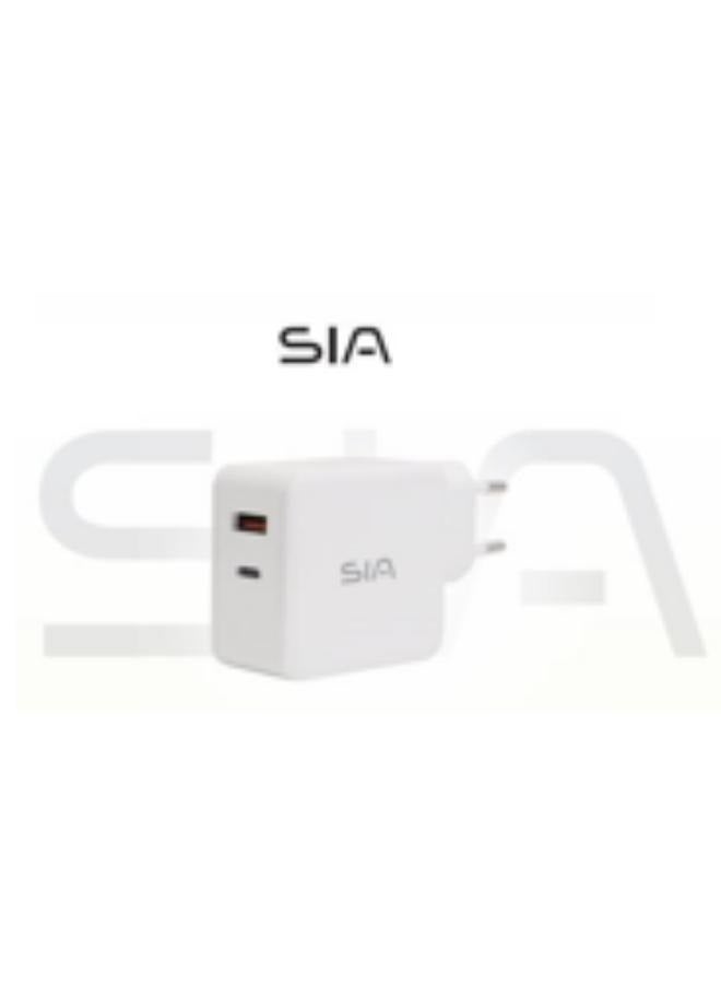 sia [6224001635380] SIA SI-CH0045W PD CHARGER 45W 1TYPE-C & 1USB-A