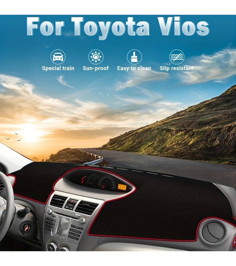 Dashboard Sunshade Cover Black for Toyota Vios 2008 2013 Right Hand Drive - Image 3