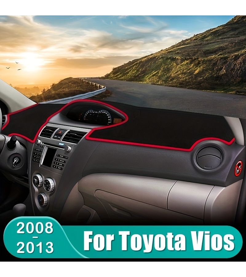 Dashboard Sunshade Cover Black for Toyota Vios 2008 2013 Right Hand Drive - Image 1