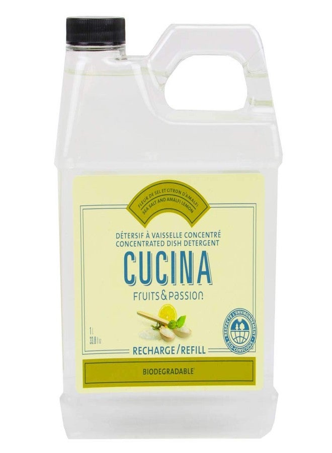 fruits and passion Fruits & Passion Cucina Dish Detergent Refill Sea Salt and Amalfi Lemon, 33.8 oz - Image 1