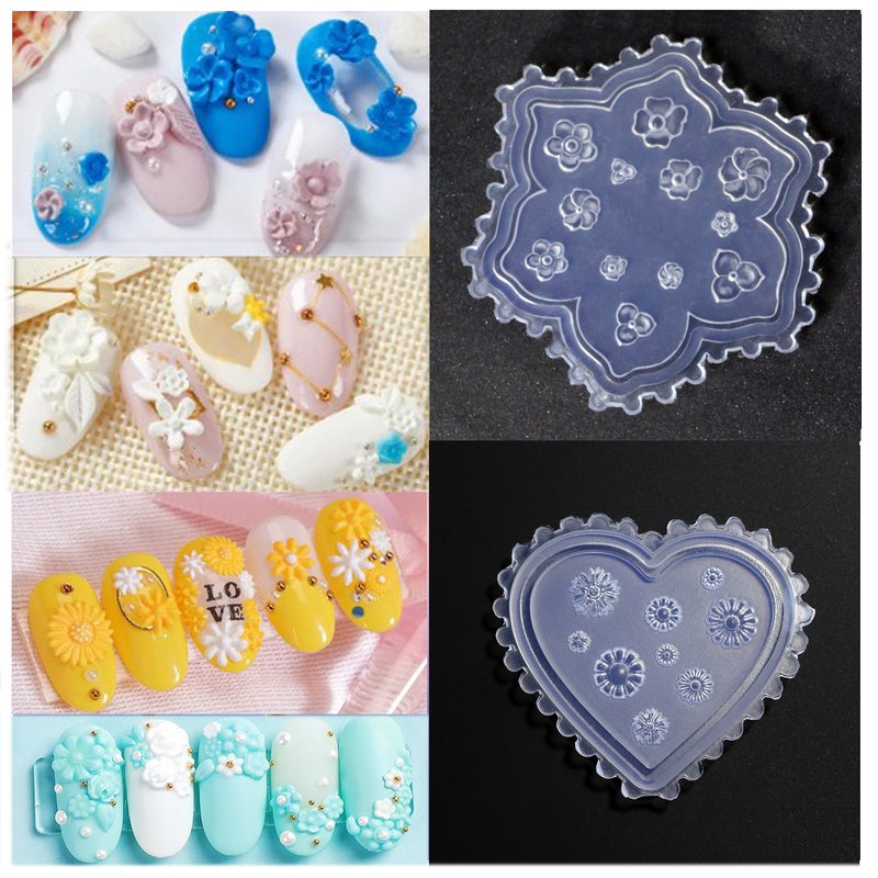 Nail Art Silicone Mold Md-1 To 40, Handmade Diy With No Threshold Required To Create Fashionable And Personalized 3D Relief Flowers - Image 4