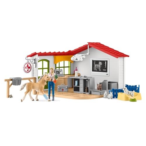 schleich Farm World 43 PC Veterinarian Practice Playset with Animal Figures and Accessories Pet Hospital Play Set with Vet Horse Dog and Cat Figurines Educational Toys for Kids 3 42502 - Image 3