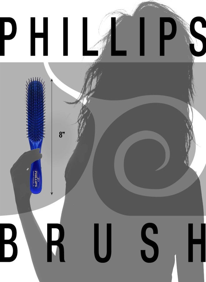 Phillips Brush Light Touch 6 Sapphire Blue Hair Brush & Purse Sized Combo Pack by Phillips Brush - Image 2