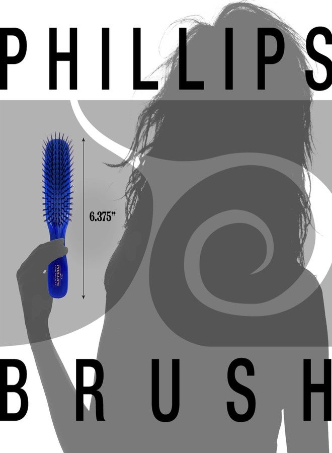 Phillips Brush Light Touch 6 Sapphire Blue Hair Brush & Purse Sized Combo Pack by Phillips Brush - Image 3