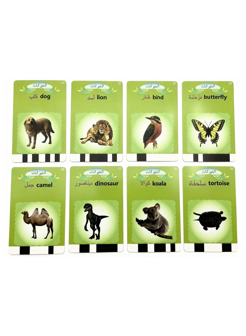 Smart Card Learning Machine, Arabic English Talking Flash Cards for Early Education Preschool Kids, 112 Cards 224 Words Educational Toys for Boys, Girls - Image 5