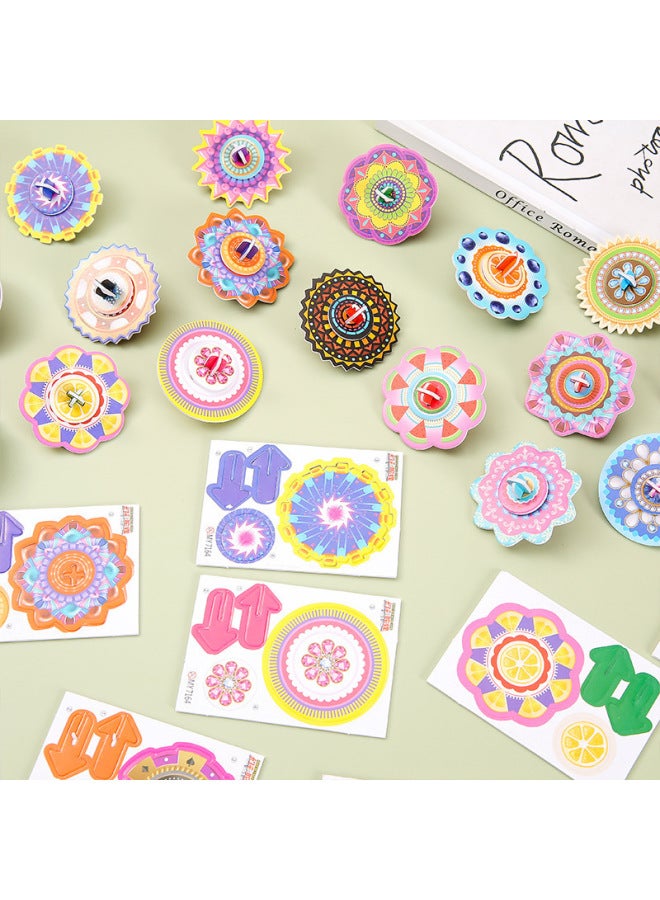 DIY Kidsren's 3D Rotating Assembly Manual Paper Top Foam Stereo Puzzle Kindergarten Small Gift Student Prizes