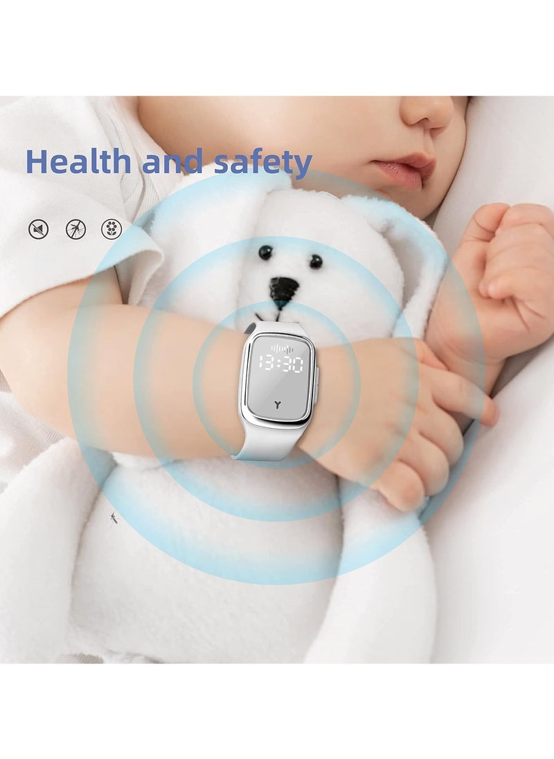 Generic Ultrasonic Mosquito Repellent Bracelet Watch with Electronic Clock USB Charging Waterproof Portable Smart Mosquito Anti-Mosquito Bracelet  - Image 2