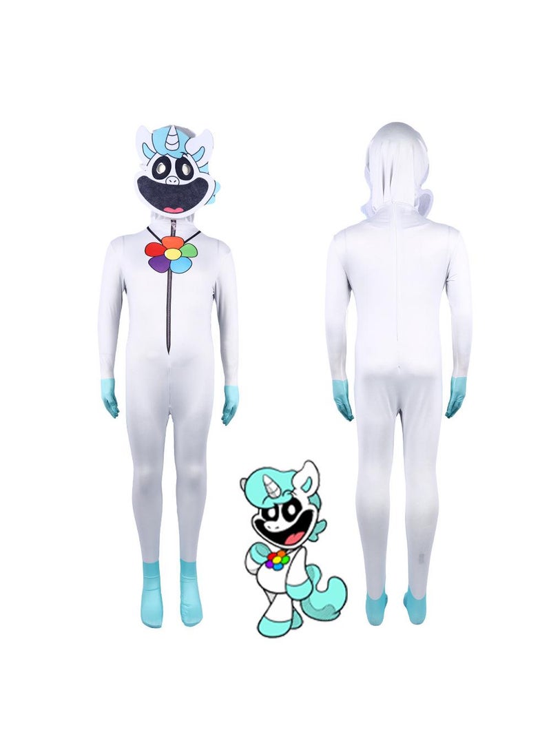 عام مجموعة أزياء تنكرية من الذرة البيضاء الماكرة (مع أقنعة) من Poppy Playtime للأطفال والكبار للحفلات/أحداث التنكر - Image 1