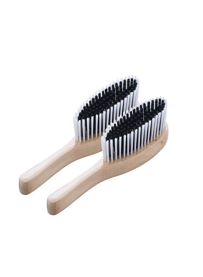 Superio Clothes Brush Garment Brush Sturdy Bristles, Garment Lint Remover, Wool Suits, Lint Brush, Pet Hair Removel, Suede, Dust, Hat Brush Durable Wood Handle, 2 Pack by Superio - Image 1