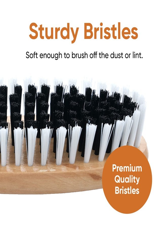Superio Clothes Brush Garment Brush Sturdy Bristles, Garment Lint Remover, Wool Suits, Lint Brush, Pet Hair Removel, Suede, Dust, Hat Brush Durable Wood Handle, 2 Pack by Superio - Image 5