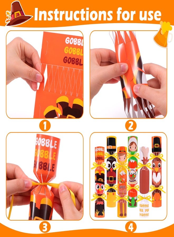 HOWAF 12pcs Thanksgiving Crackers, Thanksgiving Party Table Favor, Turkey Design No Snap No Popping Candy Boxes, Friendsgiving Holiday Cracker - Image 3