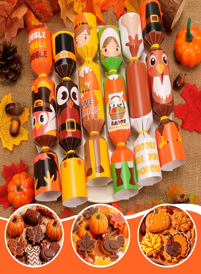 HOWAF 12pcs Thanksgiving Crackers, Thanksgiving Party Table Favor, Turkey Design No Snap No Popping Candy Boxes, Friendsgiving Holiday Cracker - Image 4