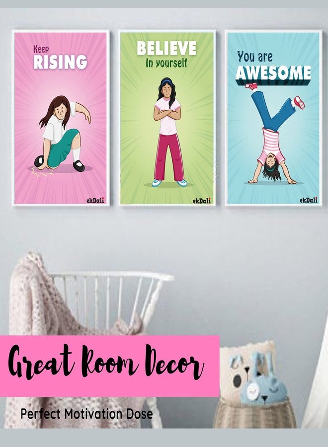 Ekdaliwall posters for girls room with motivational messages | Thick 350 GSM paper poster paper | 6 x 9 inches| A5 size | 6 Posters - Image 4