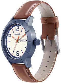 Sonata Nxt Water Resistant White Dial Analog Watch With Calendar For Men 7137Al03  - Image 2