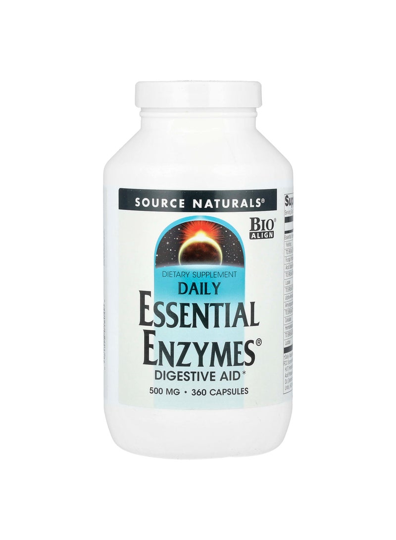 Source Naturals Daily Essential Enzymes®, 500 mg, 360 Capsules