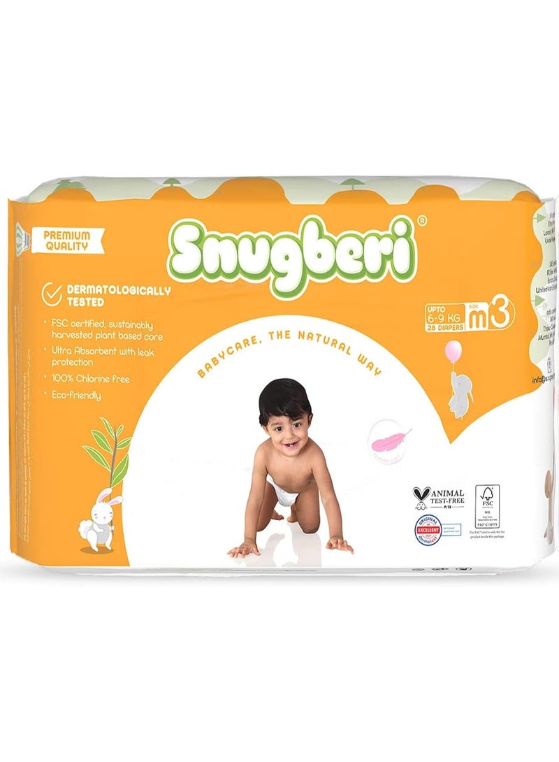 Snugberi Diaper Size 3 Medium 6-9 kg 28's