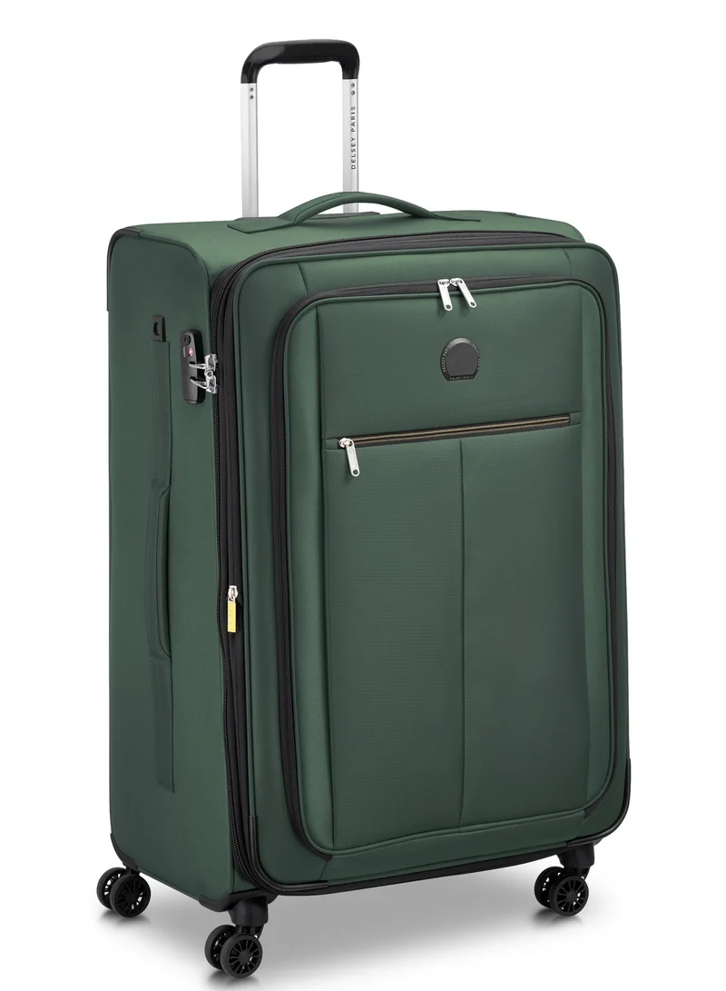 DELSEY Paris Pin Up 6 78cm Softcase 4 Double Wheel Expandable  Check-In Trolley Case  Green - 00343082103