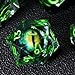 Role dice Dragon Eye DND Dice Set 7pcs Liquid Core Dice with Gift Box Handmade Sharp Edge Resin Dice for Role Playing Dungeons and Dragons TtrpgGreen - Image 2