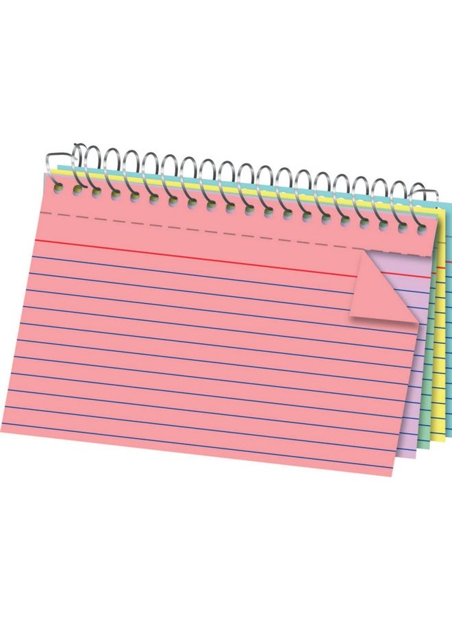 Office Depot Spiral Ruled Index Cards 4In. X 6In. Assorted Colors Pack Of 100 Od40280 
