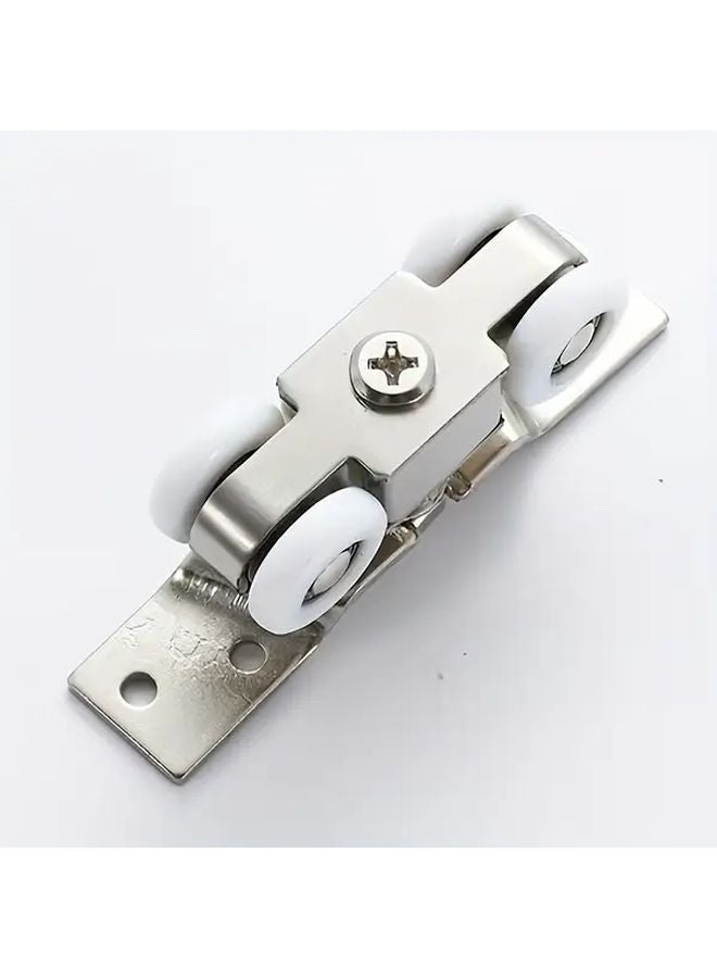 Heavy Duty Stainless Steel Sliding Door Rollers Silvery 1 Pair Quiet Nylon Wheels - Image 3