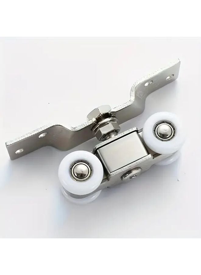 Heavy Duty Stainless Steel Sliding Door Rollers Silvery 1 Pair Quiet Nylon Wheels - Image 5