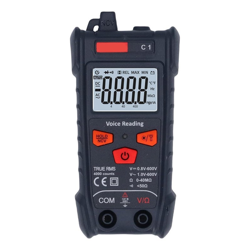 Electrical Tester with Non Touch Voltage Detection - True RMS Auto Ranging Digital Multimeter with 4000 Counts - Smart Pocket Voltmeter for AC DC Voltage and Resistance Measurement - Image 2