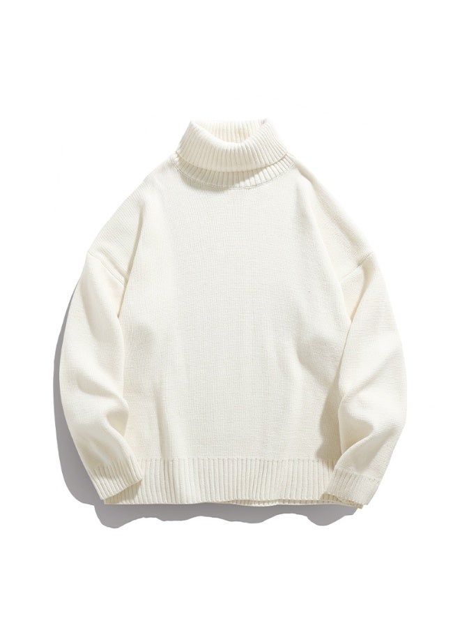 NIBEMINENT Turtleneck Sweater Men Pullover Casual Solid Color Knitted  Sweater Fashion Autumn Winter Men Clothing  Sweater Man - Image 1