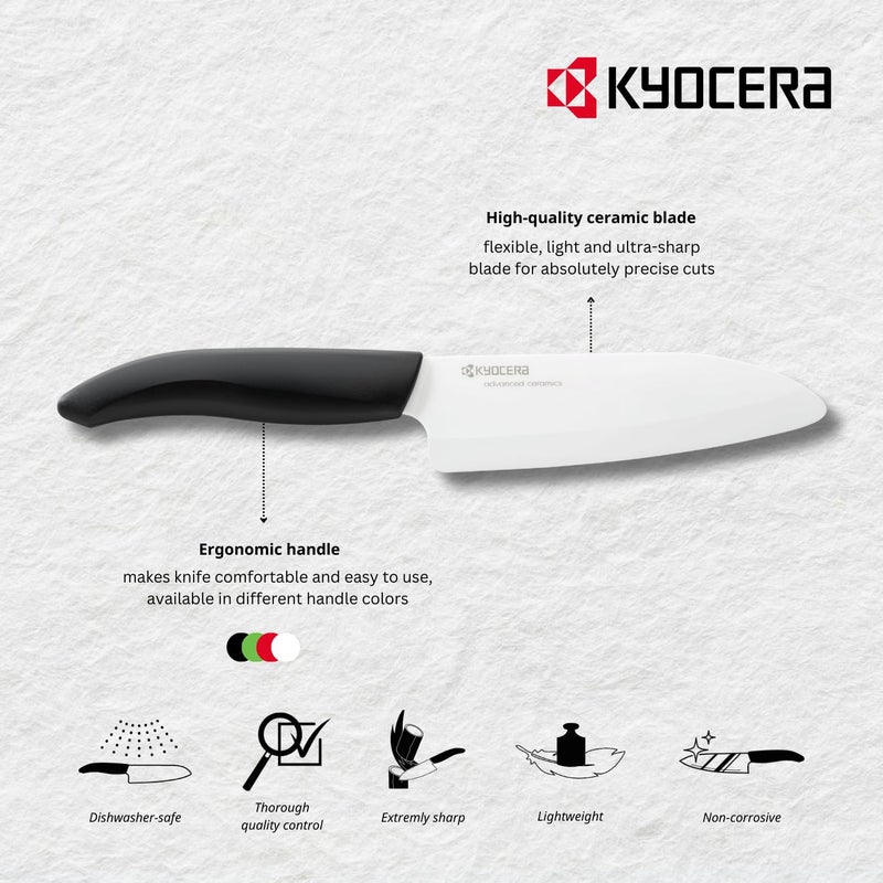 Kyocera Advanced Ceramic Revolution Series 4.5-inch Utility Knife, Green Handle, White Blade - Image 2
