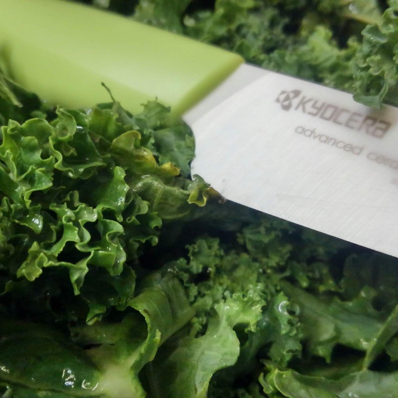 Kyocera Advanced Ceramic Revolution Series 4.5-inch Utility Knife, Green Handle, White Blade - Image 5