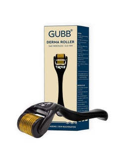 GUBB Hair Growth Derma Roller 0.5 Mm - 540 Titanium Microneedles | Activates Hair Follicles | Reduces Hair Fall | Promotes Hair Thickening | Premium Quality | Effective Scalp Treatment Tool - Golden  - Image 1