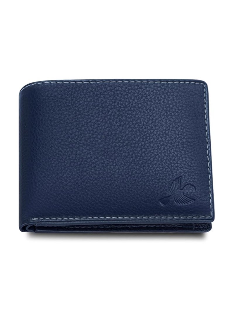 HORNBULL HORNBULL Maddison Mens Navy Genuine Leather Wallet | Elegant and Stylist Wallet with RFID Blocking | Gift Wallets for Men  - Image 1