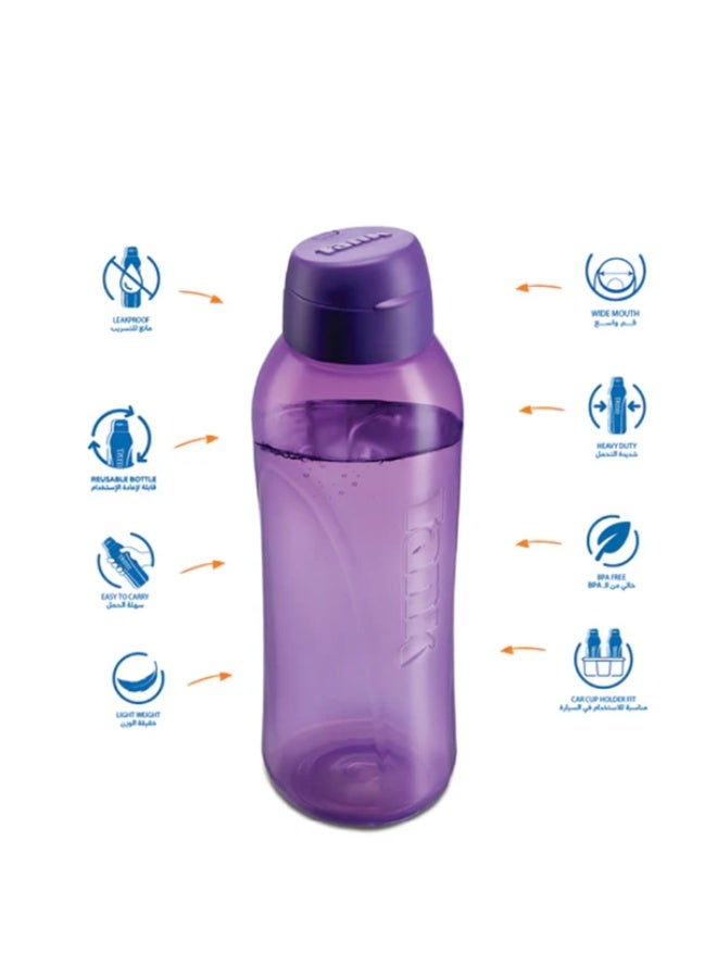 TANK Bottle Go, PP Plastic Leakproof 800ml, Purple - Image 3