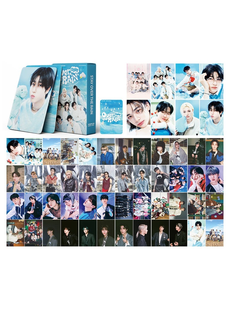 NIBEMINENT 55 Pcs Kpop Stray Kids 5Th FanClub Stay Over The Rain Lomo Cards Card For Fans Collection Gifts - Image 1
