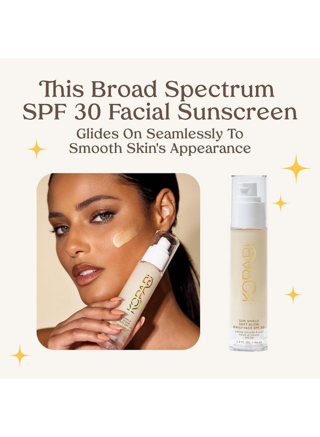 كوپاري واقي الشمس الناعم المتوهج للوجه مع عامل حماية من الشمس SPF 30 وفيتامين E حماية واسعة النطاق 1.5 أونصة - Image 3