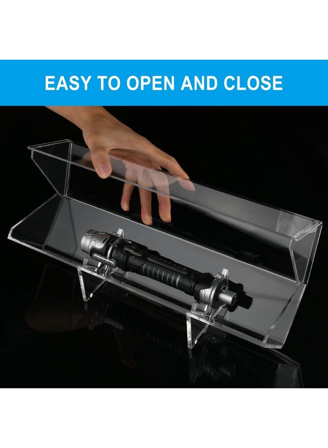 Cosmos Lightsaber Stand Desktop Clear Acrylic Light Saber Hilt Display Case, Lightsaber Hilt Fixed Stand Dust-Proof Showcase, Lightsaber Holder Clear Display Box with Anti Slip Pads for Lightsaber Hilts, Daggers - Image 5