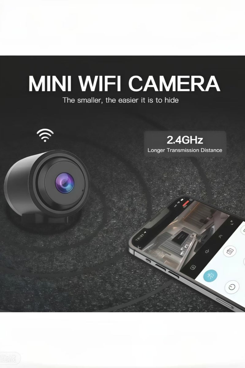 WIFI Mini Camera - Compact indoor plug-in smart security camera, 4K HD video, night vision, motion detection, two-way audio, easy set up, win 64memory card) - Image 3