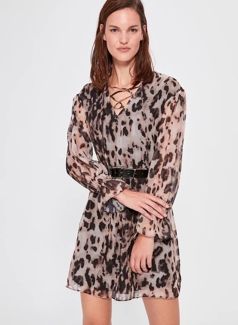 trendyol Leopard Print Dress