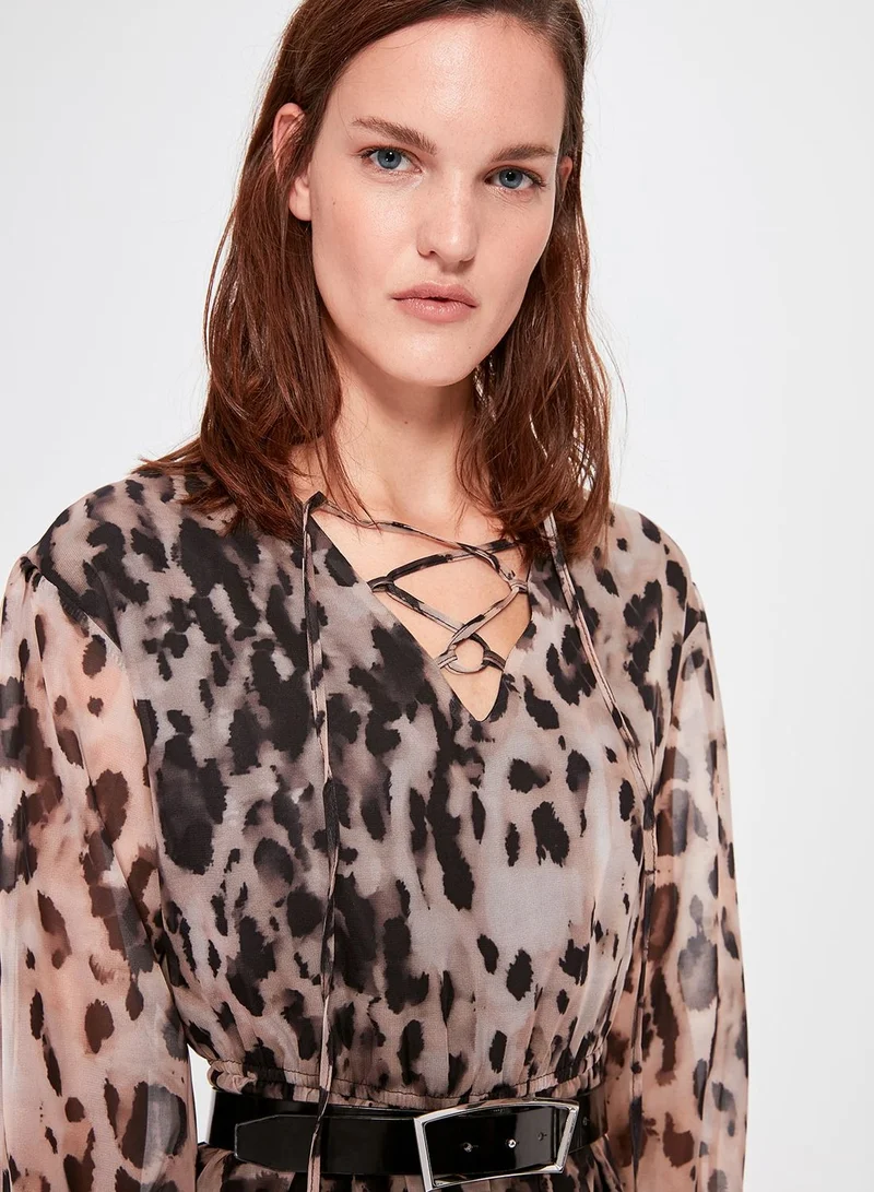 trendyol Leopard Print Dress