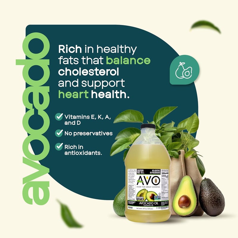 AVO Non-GMO 100% Avocado Oil, 64 Fl Oz - No Preservatives Added - Image 4