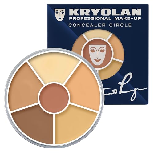 Kryolan Concealer Circle USA Full Coverage 6Color Cream Concealer Palette Color Corrector For Dark Circles Hides Redness Blemishes Spots Professional Cream Makeup for All Skin Types - Image 1