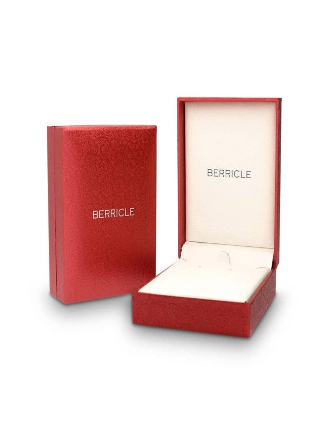 Berricle قلادة لاريت دائرية مفتوحة من الفضة الإسترلينية BERRICLE للنساء، مطلية بالروديوم بطول 16 بوصة - Image 4